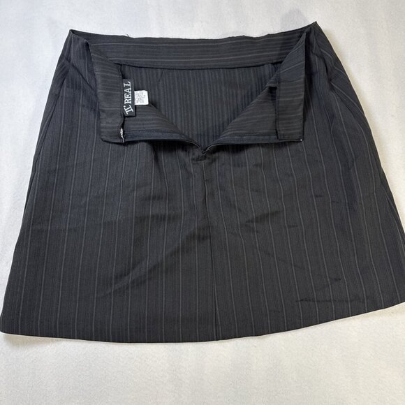 Vintage II Real Black With Stripes Skirt Size 16 Made in USA - Picture 8 of 9